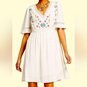 Xhiliration Boho Style Gauze Dress